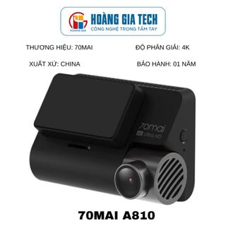 Camera hành trình 70mai Dash Cam A810 4K Siêu Phẩm Ghi Hình 4K HDR – 4G Quốc tế chính hãng