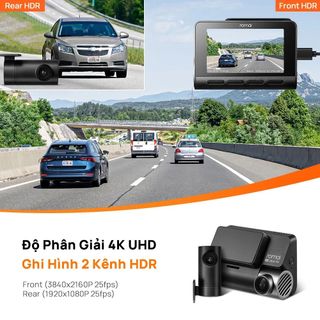 Camera hành trình 70mai Dash Cam A810 4K Siêu Phẩm Ghi Hình 4K HDR – 4G Quốc tế chính hãng