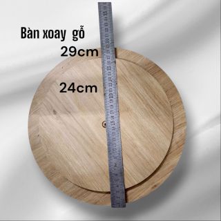 Đế xoay gỗ tròn, bàn xoay , bàn trang decor, đế cháp
