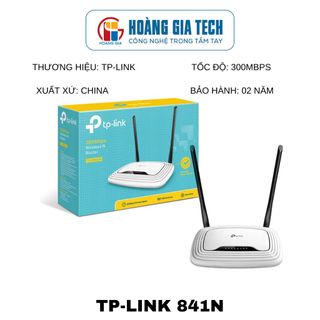 Bộ Phát Wifi TPLINK WR 841N 300Mbps BH 24 tháng - Hàng chính hãng