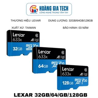 Thẻ nhớ Micro SD Lexar 32GB / 64GB / 128GB 633X - Chính hãng