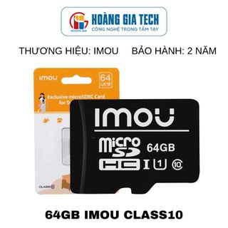 Thẻ nhớ camera IMOU 64GB Class 10 U1/U3 chính hãng