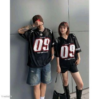 Áo thun thể thao Unisex số 09 , chất thun phi bóng Thái phối màu (Mã : ANPhY)