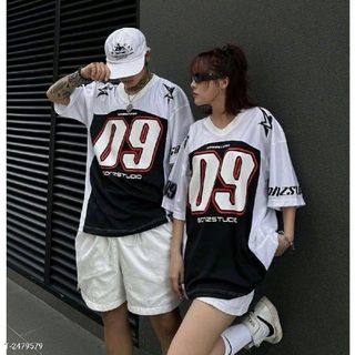 Áo thun thể thao Unisex số 09 , chất thun phi bóng Thái phối màu (Mã : ANPhY)