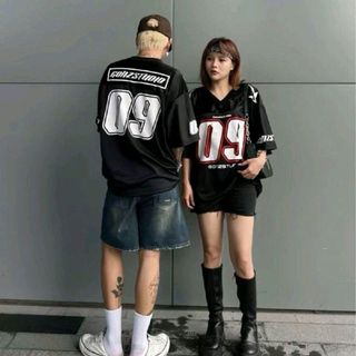 Áo thun thể thao Unisex số 09 , chất thun phi bóng Thái phối màu (Mã : ANPhY)