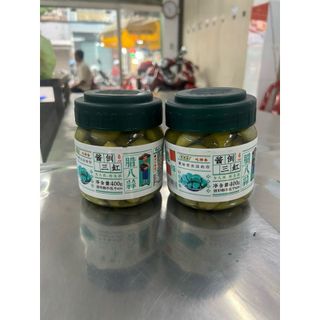 Tỏi xanh ngọc bích ngâm giấm vị chua ngọt hủ 400g