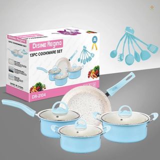 BỘ NỒI KÈM CHẢO TRÁNG MEN 13 CHI TIẾT