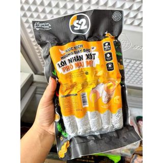 XÚC XÍCH NƯỚNG GIẤY BẠC LÕI NHÂN XỐT PHÔ MAI MỸ 500g (giao tphcm)