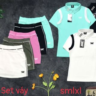 Set váy dáng chữ A tập tennis/ cầu lông/golf/ pickleball Chất liệu: thun poly Size: SMLXL Ri: 2222 Tách nửa ri được