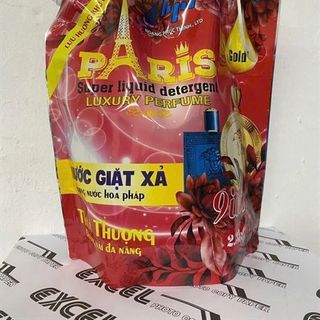 Nước Giặt Xả Paris Túi 2,3kg Màu Đỏ (Thùng 8 Túi)