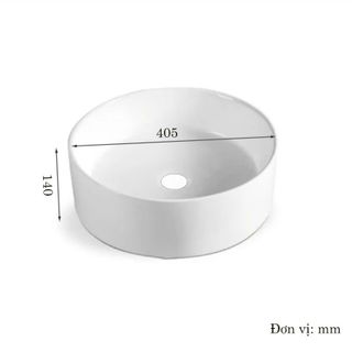 Chậu lavabo đặt bàn màu trắng thiết kế hiện đại model L301W