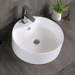 Chậu lavabo đặt bàn màu trắng thiết kế hiện đại model L301W