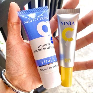 Combo Serum Vitamin C và Kem dưỡng phục hồi da ban đêm
