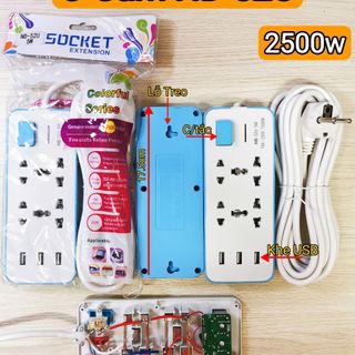 Ổ CẮM ĐIỆN SOCKET DÂY DÀI 5M NĐ 52U