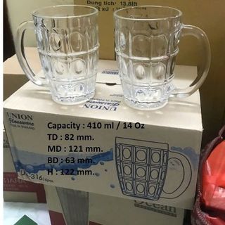 BỘ 6 LY THỦY TINH UỐNG BIA UG 316 THÁI LAN
