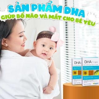 DHA không tanh dạng nhỏ giọt từ vi tảo cho trẻ sơ sinh Euronatural DHA Drops Cho Bé