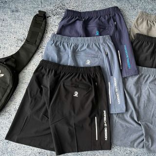 Short DAS PORSCH DESIGN xi giãn dày dặn mịn mát, nhẹ tênh, trơn láng, co giãn 4 chiều, 3 túi khoá kéo das Mẫu mới nhất Phom lên chuẩn đẹp Size (ri8c) Ri 12221 Tách nửa ri được