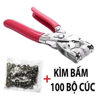 KÌM BẤM KHUY ÁO KÈM 100 CÚC BẤM