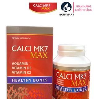 Calci MK7 Max Bổ sung canxi tảo đỏ tự nhiên,D3,MK7 hộp 60v-Tăng chiều cao cho trẻ dậy thì,bà bầu,người loãng xương
