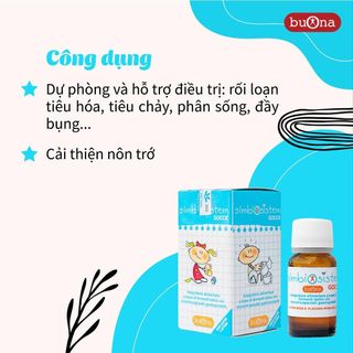 Men Vi Sinh Nhỏ Giọt, Giảm Tiêu Chảy, Nôn Trớ, Rối Loạn Tiêu Hóa, Công Nghệ Bao Phim cho bé - Lọ 10ml Buona Simbiosistem