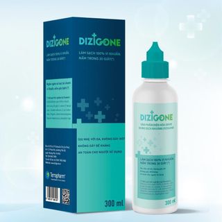 Combo Chăm Sóc Da Sẹo,Thủy Đậu - Dung dịch kháng khuẩn DIZIGONE 300ml & Kem DIZIGONE Nano Bạc 25g