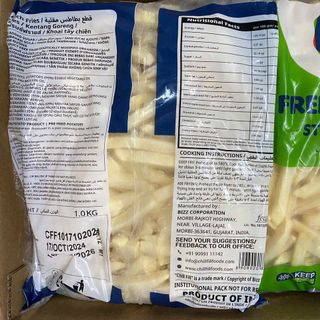 KHOAI TÂY CỌNG CHIÊN BỊCH 1KG