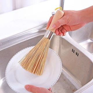 Chổi Cọ Nồi  Mới - Cọ Chảo Cán Gỗ Chổi Tre Cọ Chảo Phục Vụ Trong Gia Đình Nhà Hàng Khách Sạn Thân Thiên Môi Trường