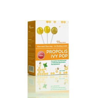 Kẹo mút keo ong lá thường xuân, dành cho ngứa rát cổ họng Happy Vitamin Kids