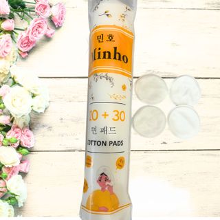 Bông Tẩy Trang Minho Hàn Quốc Cotton Pads Siêu Mềm 100% Cotton tự nhiên