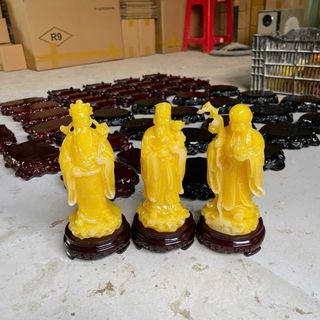 Tượng Phúc Lộc Thọ Bằng Bột Đá Cao Cấp (Cao 22cm - Ngang 10cm)