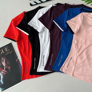 Áo thun nữ NIK RUNNING vải lỗ kim (mè)né tay 2 bên mới Phom chất chuẩn đẹp Size (ri8c) Tỷ lệ 12221 Tách nửa ri được
