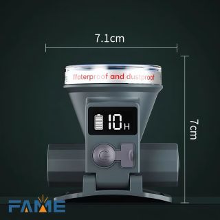 Đèn Đội Đầu FAME B1- Pin trâu Sáng liên tục 10-20-40h, Màn hình LED hiển thị, Đèn ép chân không kín nước đi mưa
