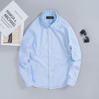 Áo sơ mi nam Oxford kẻ TUTO5 Menswear SMK02 - sơ mi dài tay Button Down cao cấp phong cách Hàn Quốc