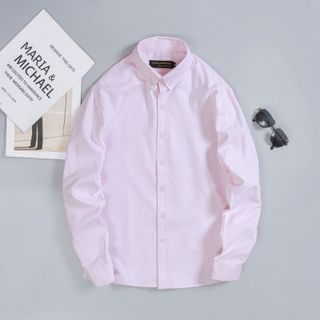 Áo sơ mi nam Oxford kẻ TUTO5 Menswear SMK02 - sơ mi dài tay Button Down cao cấp phong cách Hàn Quốc