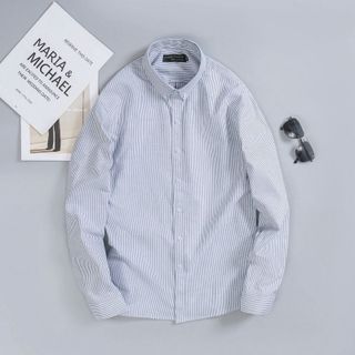 Áo sơ mi nam Oxford kẻ TUTO5 Menswear SMK02 - sơ mi dài tay Button Down cao cấp phong cách Hàn Quốc