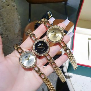ĐỒNG HỒ THỜI TRANG NỮ KOACH LẮC MINI MẶT TRÒN VIỀN HỘT