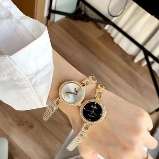 ĐỒNG HỒ THỜI TRANG NỮ KOACH LẮC MINI MẶT TRÒN VIỀN HỘT