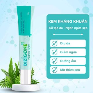 Kem nano bạc Dizigone 25g lành thương,giảm sẹo, lành da, thủy đậu, mụn, nấm tóc