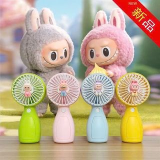 Quạt Tích Điện Mini Labubu Màu Pastel