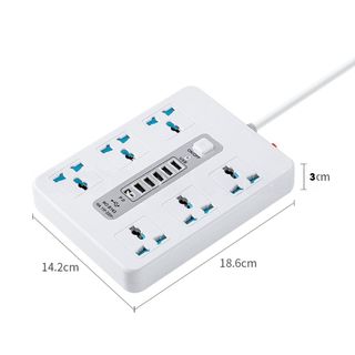 ổ điện đa năng 6 ổ căm 5 usb 1 dp, có van an toàn chống quá tải điện
