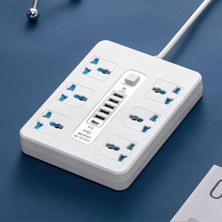 ổ điện đa năng 6 ổ căm 5 usb 1 dp, có van an toàn chống quá tải điện