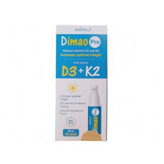 Vitamin D3K2 DIMAO PRO Dạng Xịt, Tăng Cường Hấp Thu Canxi, Phát Triển Chiều Cao Cho Bé 25ml Men Vi Sinh vitamind3k 2