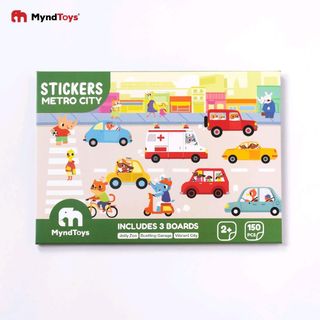 Sticker cho bé chủ đề giao thông metro city Đồ Chơi