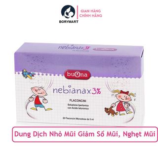 Dung Dịch Giảm Sổ Mũi, Nghẹt Mũi Buona Nebial/ Nebianax 3% Flaconcin