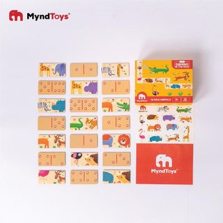 Đồ Chơi Giáo Dục Myndtoys Boardgame Domino - In The Wild Dành Cho Các Bé Trên 3 Tuổi Ghép Hình Xếp Hình