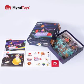Bộ xếp hình Cuộc du hành vũ trụ dành cho bé từ 4 tuổi giúp rèn tư duy và khả năng suy luận Luna Adventure MyndToys Ghép Hình