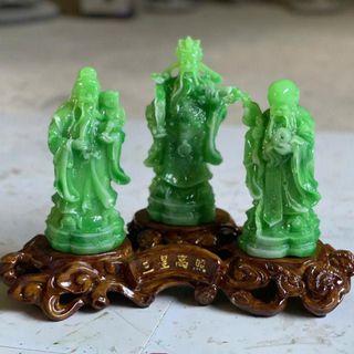 Tượng Phúc Lộc Thọ Bằng Bột Đá Cao Cấp (Cao 25cm - Ngang 30cm)