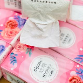 Thùng 10 gói giấy rút hoa hồng sapiao (loại đẹp)