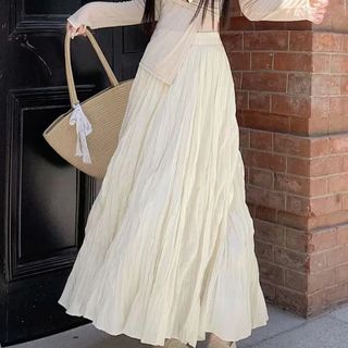 Chân váy dài maxi chất đũi nhăn – item quốc dân siêu hot