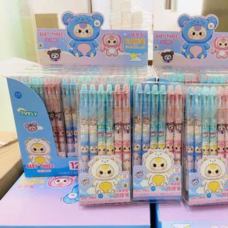 BÚT GEL XÓA MỰC TÍM BABYTHREE HỘP 12 CÂY 069 - LADY'S PASSION